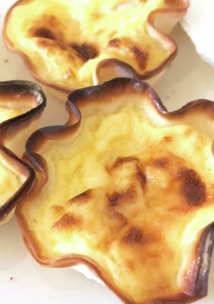 餃子の皮で！卵ひとつ！エッグタルト-レシピのメイン写真
