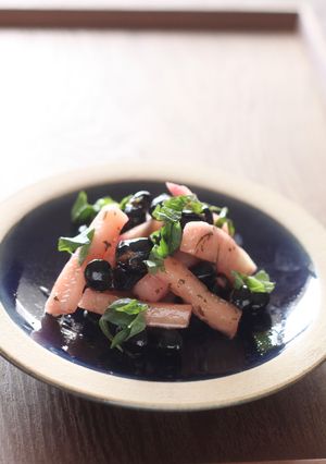 炒り黒豆と大根の大葉ドレッシング漬け-レシピのメイン写真