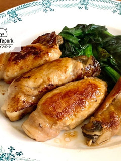 美肌を作る!牡蠣の豚肉包みほうれん草添え-レシピのメイン写真