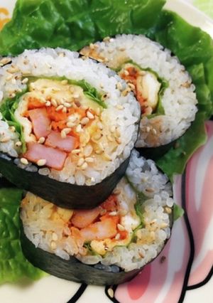 米久ベーコンで韓国キンパ-レシピのメイン写真