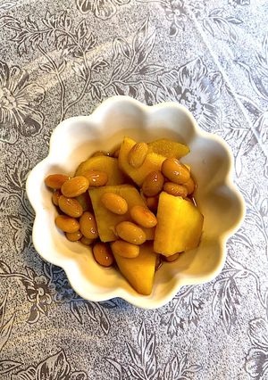 こっくり美味♡さつまいもと大豆の黒糖煮-レシピのメイン写真