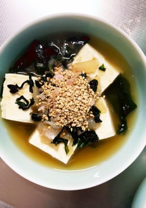 全てレンジすり下ろさない玉ねぎ中華湯豆腐-レシピのメイン写真