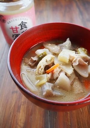やさしい甘みがクセになる！甘酒入り豚汁-レシピのメイン写真