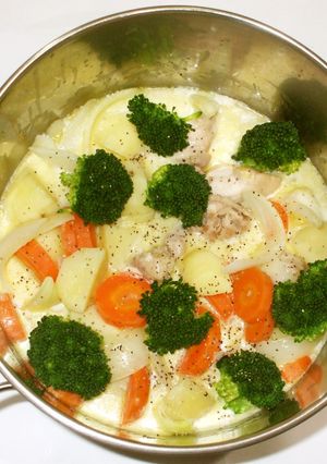 豆乳のクリーム煮♪簡単から咳声のかすれに-レシピのメイン写真