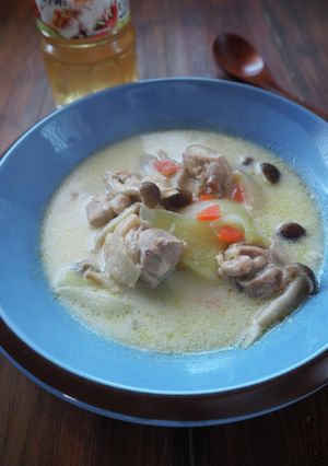 鶏肉の豆乳しょうがスープ-レシピのメイン写真