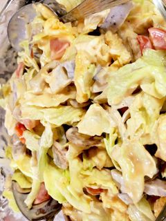 レタスと炒り卵の温野菜サラダ-レシピのメイン写真