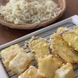 子供が大好きな冷やしうどんと天ぷら