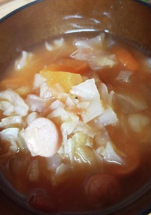 簡単！トマト缶でミネストローネ　-レシピのメイン写真