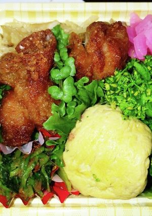 【夫婦弁当202】唐揚げとオムレツ-レシピのメイン写真