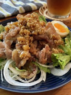 豚こまのカリカリ揚げ♡ねぎごま香味だれ-レシピのメイン写真