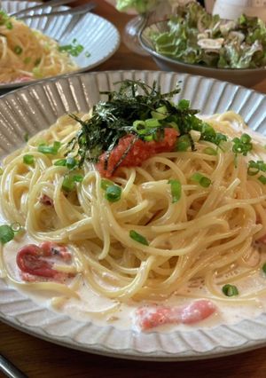 材料4つ！本格明太子クリームパスタ-レシピのメイン写真