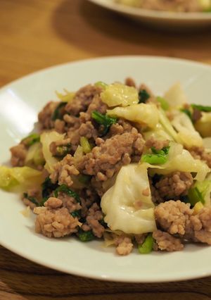 常備菜の流用♪カブの葉塩もみの炒め物-レシピのメイン写真