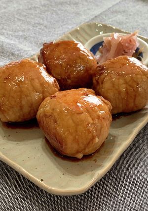 豚しゃぶ肉で♪肉巻きおにぎり-レシピのメイン写真