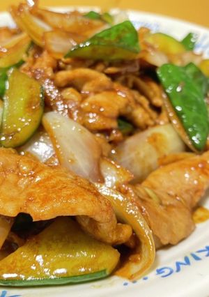 中華定食♫豚肉ときゅうりの甜麺醤炒め-レシピのメイン写真