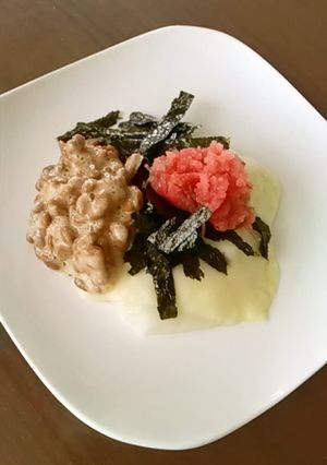 チーズのり餅　納豆明太子のせ-レシピのメイン写真