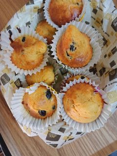 黒豆煮のカップケーキ。おやつ。-レシピのメイン写真