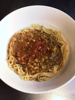 カレー鍋アレンジ4 汁なしカレーラーメン-レシピのメイン写真