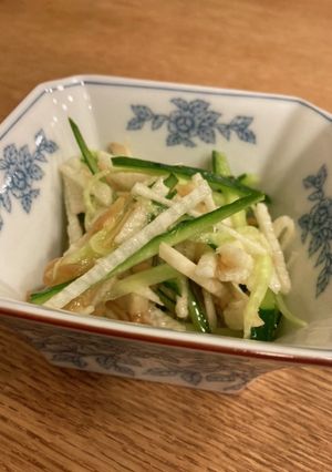 【簡単】長芋ときゅうりのなめ茸サラダ-レシピのメイン写真