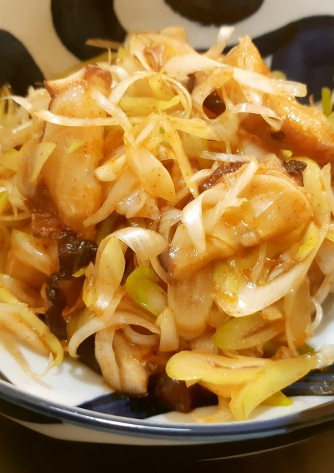 おつまみ！タコとねぎの韓国風酢の物-レシピのメイン写真