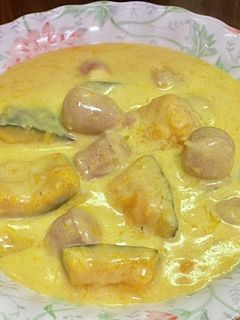かぼちゃとソーセージのクリーム煮-レシピのメイン写真
