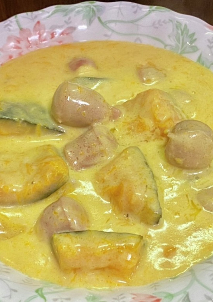 かぼちゃとソーセージのクリーム煮-レシピのメイン写真