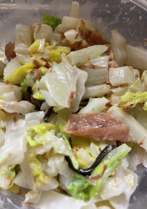 白菜の芯で、お手軽♬梅おかかマヨサラダ-レシピのメイン写真
