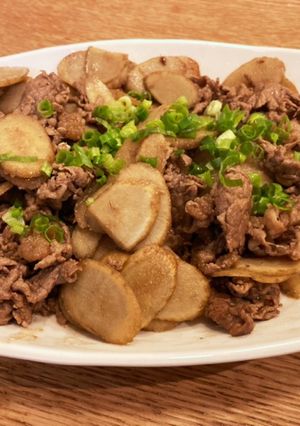 牛肉とごぼうの黒酢しぐれ煮-レシピのメイン写真