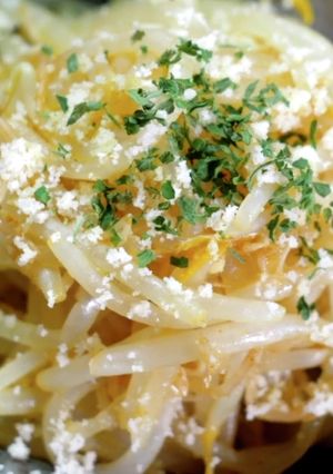【レンジで簡単】「もやしのカレーチーズ」-レシピのメイン写真
