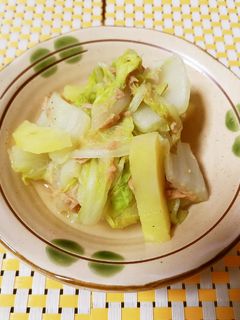 白菜とじゃがいもとツナ缶の煮物-レシピのメイン写真