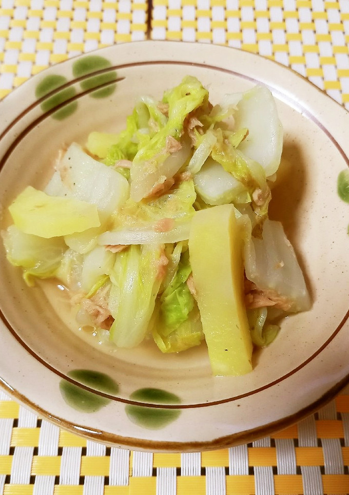 白菜とじゃがいもとツナ缶の煮物-レシピのメイン写真