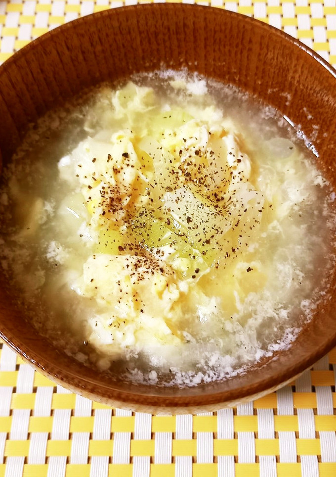 白だしで簡単♪長ネギのかき玉汁-レシピのメイン写真