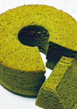 ふわふわ簡単失敗なし抹茶のシフォンケーキ-レシピのメイン写真