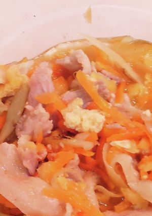 豚と生姜御飯 レンチンで炊き込み風-レシピのメイン写真