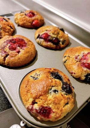 ホットケーキミックスでベリーマフィン-レシピのメイン写真