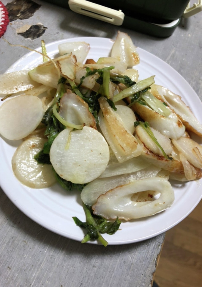 七草とちくわのマヨ炒め-レシピのメイン写真