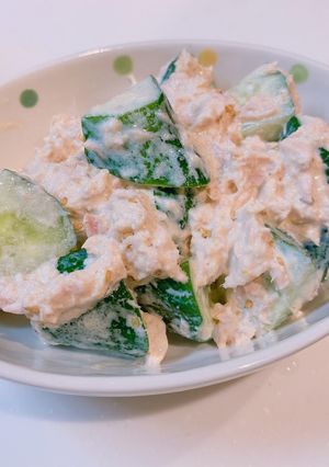 超簡単☆ツナマヨゴマきゅうり-レシピのメイン写真