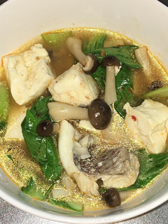 鯛と豆腐と青梗菜の豆板醤スープ-レシピのメイン写真