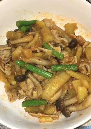 豚バラ肉とさつまいも豆板醤炒め-レシピのメイン写真
