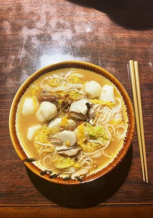 根菜とひき肉の坦々胡麻温麺-レシピのメイン写真