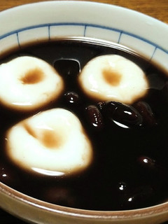 クリームチーズ白玉の黒豆ぜんざい-レシピのメイン写真