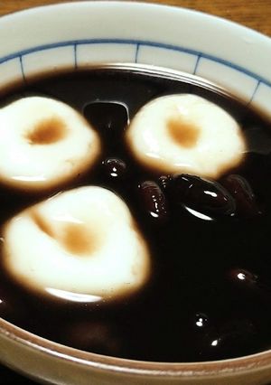 クリームチーズ白玉の黒豆ぜんざい-レシピのメイン写真