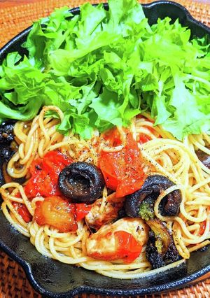 アヒージョパスタ-レシピのメイン写真
