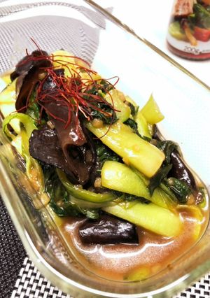 青梗菜とキクラゲのオイスターソース低カロ-レシピのメイン写真