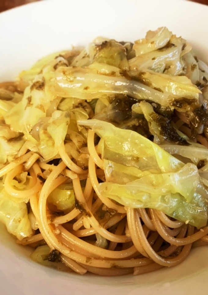 ラク旨☆海苔の佃煮とキャベツの和風パスタ-レシピのメイン写真
