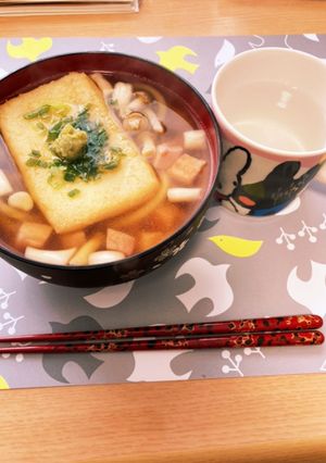 きのことベーコンのあったかうどん☆-レシピのメイン写真
