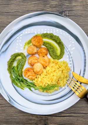 焼き帆立とバジルソース-レシピのメイン写真