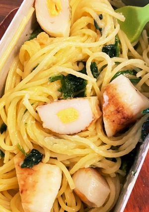 ちくわとほうれん草のポタージュパスタ-レシピのメイン写真