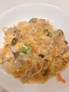 白菜と豚肉のとろたま煮♡-レシピのメイン写真