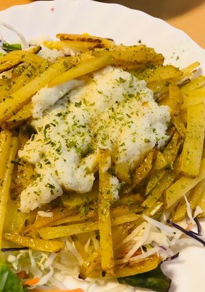 細切りポテト＆とろろのバター焼き-レシピのメイン写真