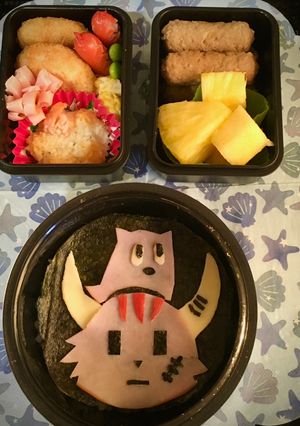 簡単キャラ弁　ポンコツクエスト　ポンクエ-レシピのメイン写真